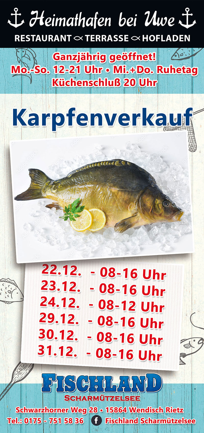 Flyer Karpfenverkauf